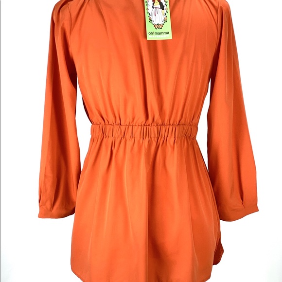 Oh Mamma Long Sleeve Maternity Blouse - Picture 2 of 4